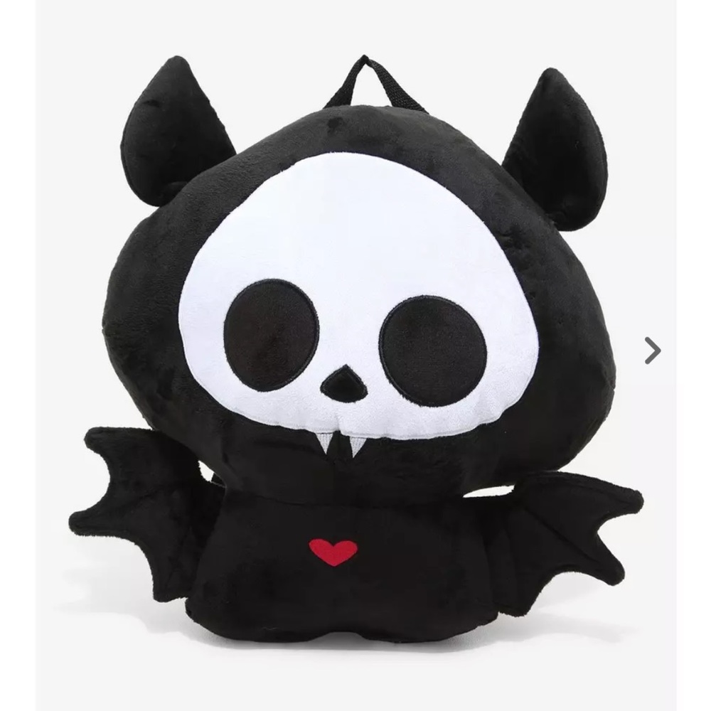 Skelanimals Diego Plush Backpack - Black